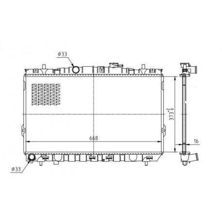ELANTRA RADIÁTOR 1.6I-1.8I 00- 253102D200