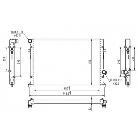 RADIÁTOR AUDI RS3 11- 8J0.121.251B