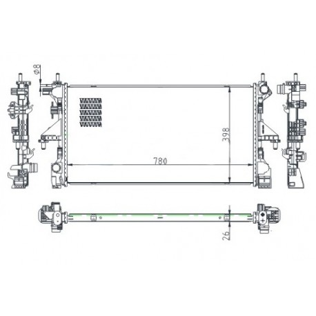RADIÁTOR FIAT DUCATO 06- 1382419080