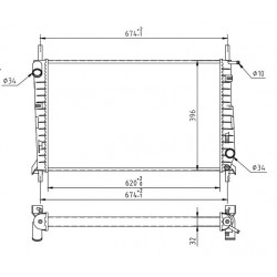 RADIÁTOR MONDEO 2.5 V6 24V 00- 1114765