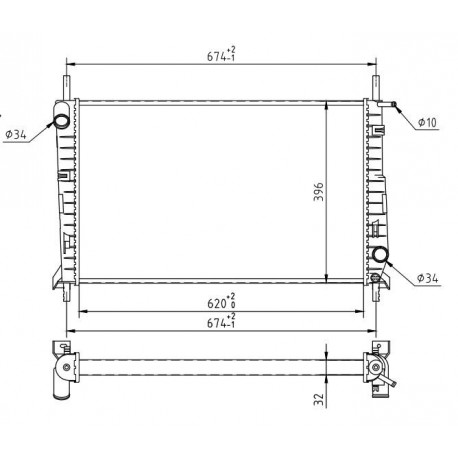 RADIÁTOR MONDEO 2.5 V6 24V 00- 1114765