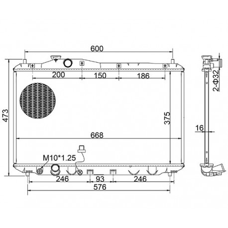 HŰTŐ HONDA CIVIC 12- 19010R1AA02