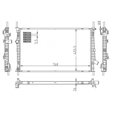 RADIÁTOR TRANZIT 13- 1935473