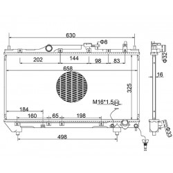 HŰTŐSZEKRÉNY AVENSIS 2.0I 16V 00- 16400-0D080