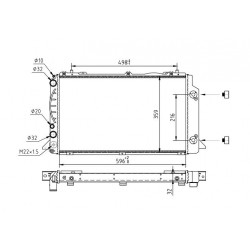 RADIÁTOR AUDI 80 2.0 91-94 /AUTOMATA 8A0.121.251A