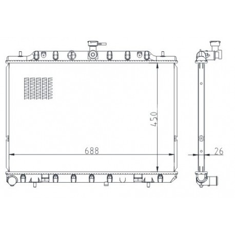 RADIÁTOR NISSAN X-TRIAL 2.0DCI 07- 21400-3UC5A