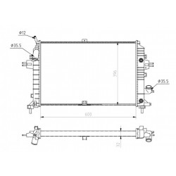 RADIÁTOR ZAFIRA 1.9CDTI 05- /AUTOMATIKUS/ 1300275
