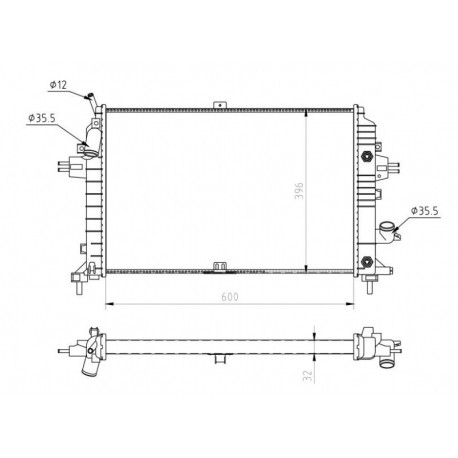 RADIÁTOR ZAFIRA 1.9CDTI 05- /AUTOMATIKUS/ 1300275