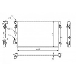 RADIÁTOR SEAT IBIZA 1.4TSI 08- 6R0121253D