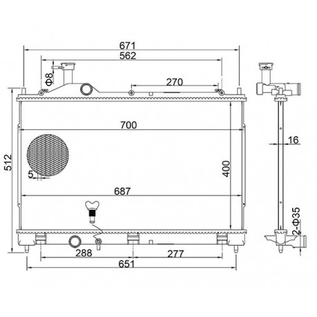 OUTLANDER 2.0 RADIÁTOR 12- 1350A601