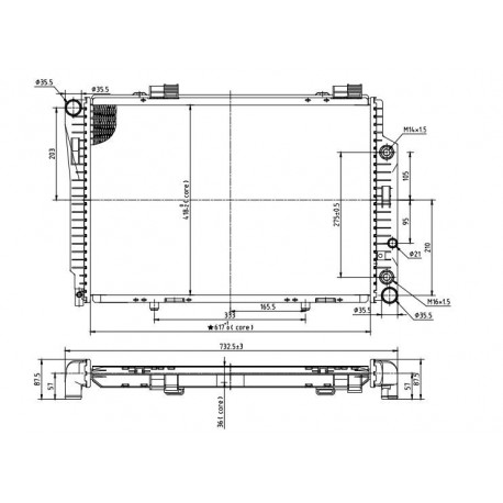 RADIÁTOR DB 202 200D 220D 93- 2025003203
