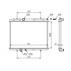HŰTŐ PEUGEOT 407 2.2 04- 1330K2