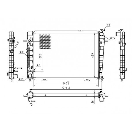 RADIÁTOR KIA SPORTAGE II 04- 25310-2E700