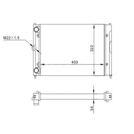 RADIÁTOR IBIZA 1.0-1.3 CL,CLX,GLX 93-99 6K0.121.253C