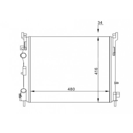 RADIÁTOR CLIO II 1.5DCI 01- 7711497455