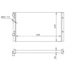 RADIÁTOR GOLF III VR6 91- 1H0.121.253BE