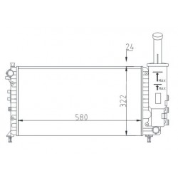 RADIÁTOR PUNTO II 99- 1.2 16V /SYS.VAL. 46524603
