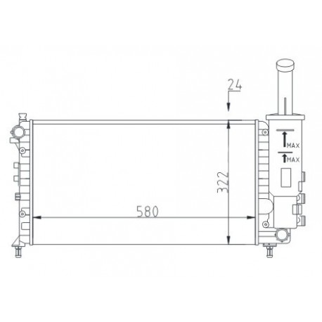 RADIÁTOR PUNTO II 99- 1.2 16V /SYS.VAL. 46524603