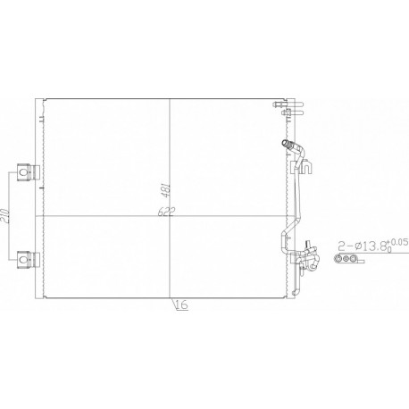 KLÍMA RADIÁTOR DB C280 3.0I 24V 05- 2215000554