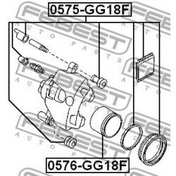ELSŐ FÉKNYEREG DUGATTYÚ MAZDA 6 2002-2007 GJ6A3361XA
