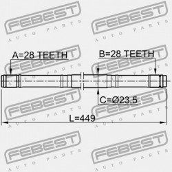 HONDA CIVIC 95-01 /JOBB FÉLTENGELY 44010-S04-010