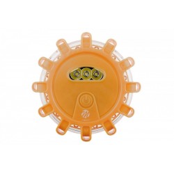 LED FIGYELMEZTETŐ LÁMPA 12LED+3LED 3XAAA/VILÁGÍTÁS SZÍNE-NARANCS/ EZ-IL03