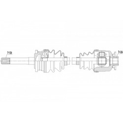 FÉLHAJTÓMŰ TENGELY MAZDA B2500 2.5D/2.5TD 4WD 99-, FORD RANGER 2.5/2.5TD 4WD 99- /JOBB,MTM/ 1362928