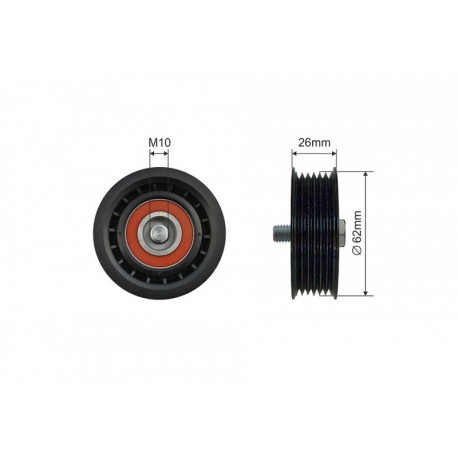 TÖBBSZÖRÖSEN BORDÁZOTT ÉKSZÍJ SZÍJTÁRCSA AUDI A3, TT, VW PASSAT, SKODA SUPERB 3.2-3.6 FSI 500010