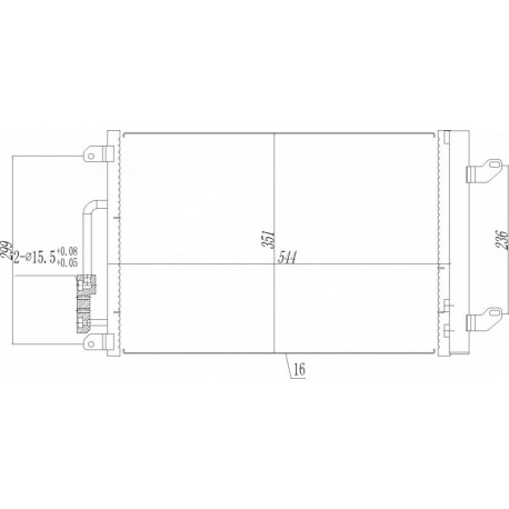 LYBRA 1.6 16V 99- LÉGKONDICIONÁLÓ RADIÁTOR 46459581