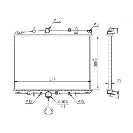 HŰTŐ PEUGEOT 406 2.0HDI 99- 1330.77