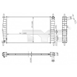 RADIÁTOR FIESTA IV 1.1/1.3 95- 1098808 / XS6H-8005-DA