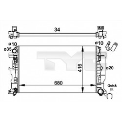 RADIÁTOR SPRINTER 209-518CDI 06- 9065000002 / A9065000002