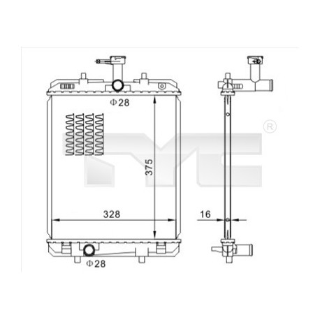HŰTŐ PEUGEOT 107 1.0I 05- 1330P4
