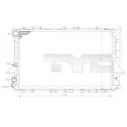 RADIÁTOR AUDI 100 2.0,2.3,2.4D,2.5TD90- 4A0121251D