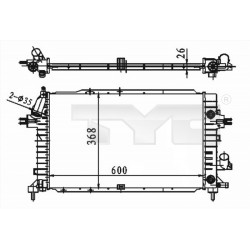RADIÁTOR ZAFIRA 1.9CDTI 05- /AUTOMATIKUS/ 1300275