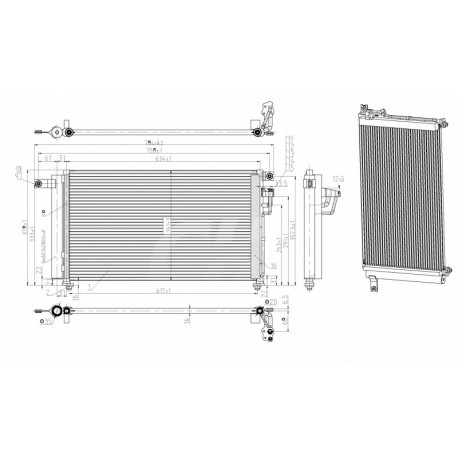 KIA RIO KLÍMABERENDEZÉS RADIÁTOR 02-05 976061G000