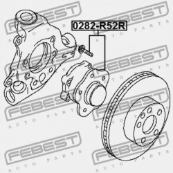 Kerékagy Kerékcsapágy készlet HÁTSÓ NISSAN PATHFINDER R52 12- 432023JA0B