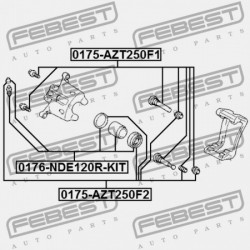FÉKNYEREG JAVÍTÓ KÉSZLET TOYOTA AVENSIS 03-08, COROLLA 00-06, COROLLA VERSO 04- /ELÖL/ 04952-02040