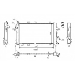 RADIÁTOR OPEL ASTRA H 04- 1300271