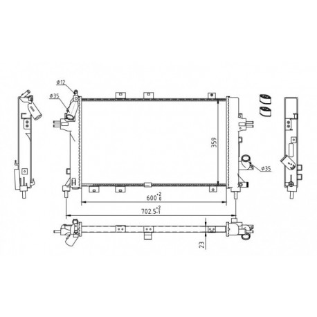 RADIÁTOR OPEL ASTRA H 04- 1300271