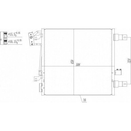JEEP WRANGLER LÉGKONDICIONÁLÓ RADIÁTOR 07- 55056631AA