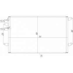 VW PHAETON LÉGKONDICIONÁLÓ RADIÁTOR 02- 3D0.820.411G