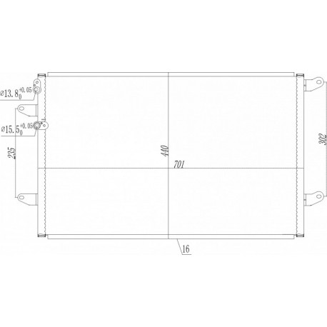 VW PHAETON LÉGKONDICIONÁLÓ RADIÁTOR 02- 3D0.820.411G