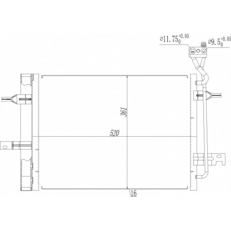 LÉGKONDICIONÁLÓ RADIÁTOR OPEL MERIVA A 03- 13303641