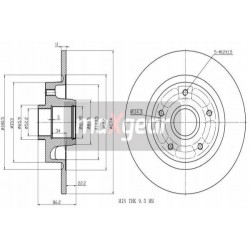 HÁTSÓ FÉKTÁRCSA GRAND SCENIC 09- CSAPÁGGYAL 1815203991