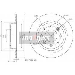 FÉKTÁRCSA KIA HÁTSÓ CLARUS FÉKTÁRCSA 8946611