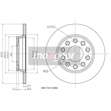 FÉKTÁRCSA. VW HÁTSÓ A4 1.6-3 986478987