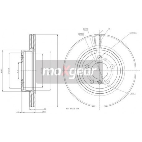 FÉKTÁRCSA. BMW ELSŐ E83 X3 201564