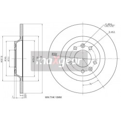 FÉKEK. PEUGEOT HÁTSÓ 407 04- 24.0112-0162.1