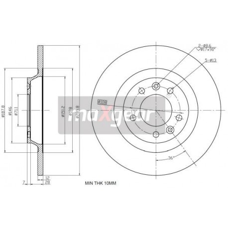 FÉKEK. PEUGEOT HÁTSÓ 407 04- 24.0112-0162.1